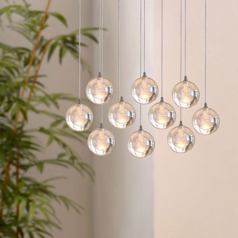 Riverdale 10 - Light Cluster Pendant, Chrome