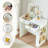 Flip Top Makeup Vanity Desk with LED Lighted Mirror-438408979