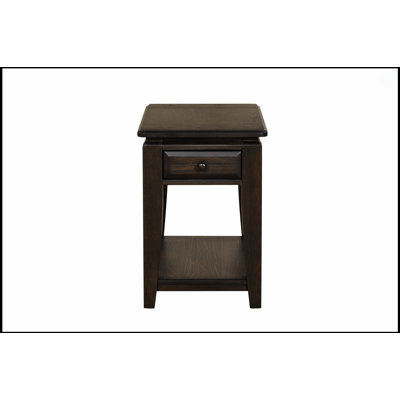 Table de chevet traditionnelle en acajou avec rangement, parfaite pour rehausser l'élégance et l'organisation du salon