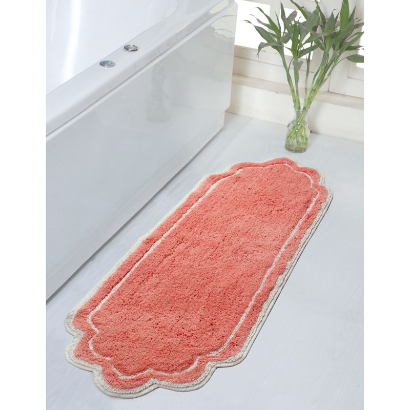 Tapis pour salle de bain Dobrinka, Corail, 21 po x 54 po (rectangle)