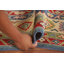 Tapis oriental bleu à motif géométrique Kazak 6