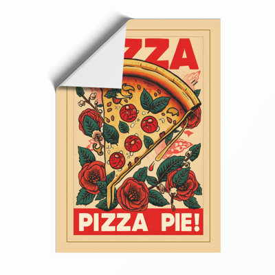 Pizza Pie Romance Retro - Framed Print