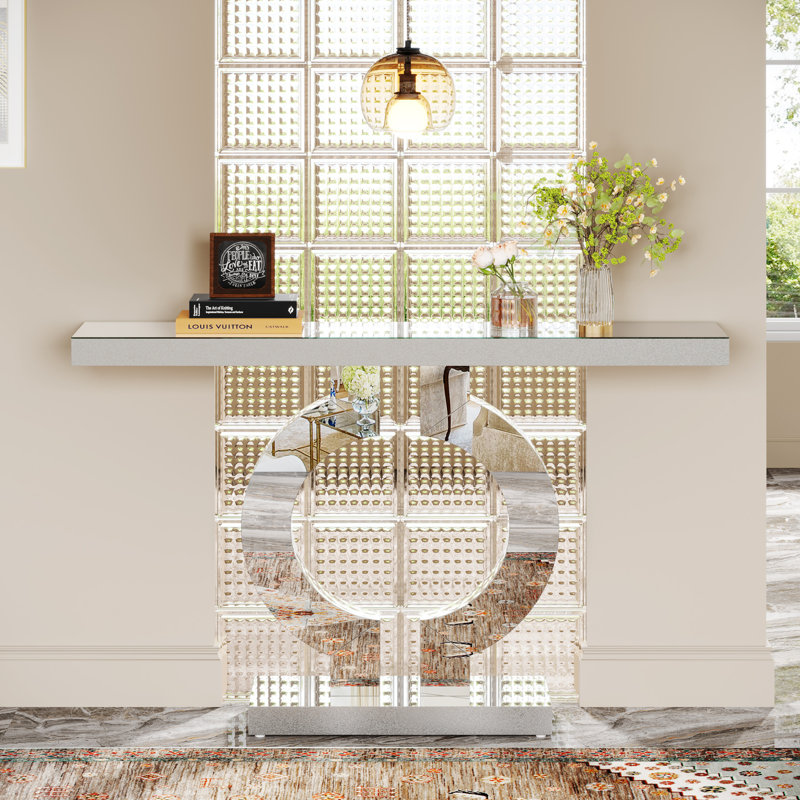 110cm  Modern Glass Console Table