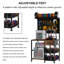 Bureau d'imprimante 3D robuste, bureau surdimensionné de 37,8 pouces, supportant deux imprimantes, prises intégrées et ports USB.