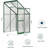 4x4FT Lean to Greenhouse Kit, Polycarbonate Walk-in, Aluminum-Steel Frame, Sliding Door, Roof Vent-125296682-125296681