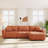 110" Modular Sectional Sofa, L Shape With Extra-Large Seat, Pull-Line Design, Movable Ottoman, High Density Foam, Free Combination, Sturdy Metal&Wood Frame, Boucle Fabric