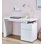 Bureau d'écriture rectangulaire avec armoire de rangement 47,24 po Cuuba