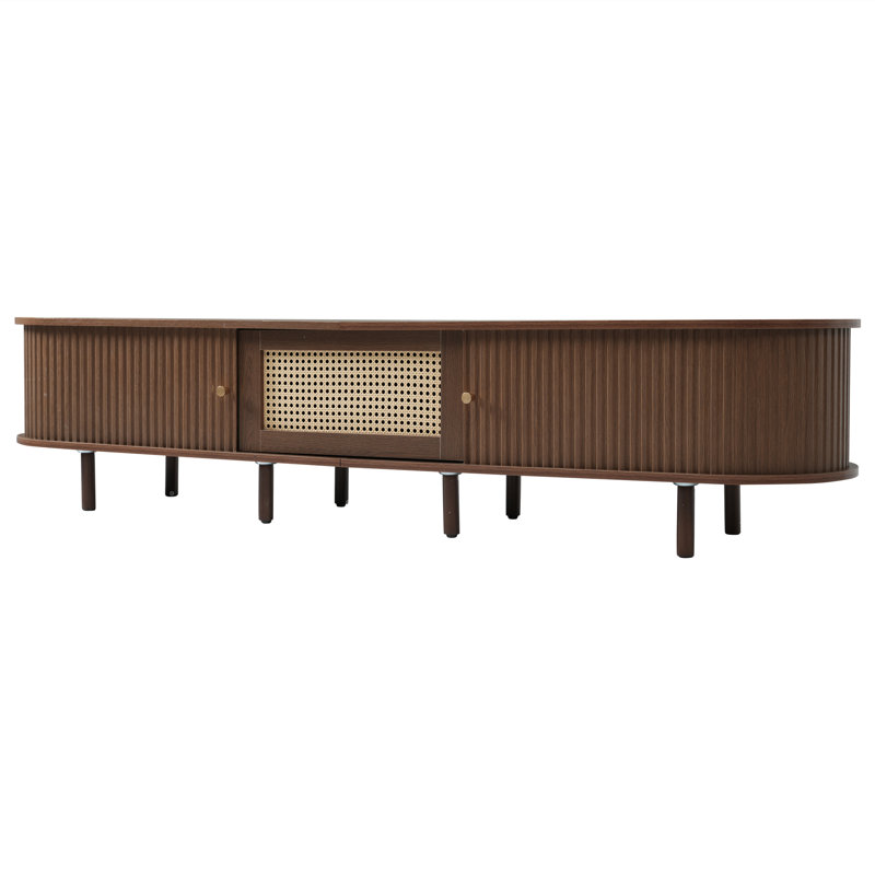 Unfinished TV Stand for TVs up to 78", Brown