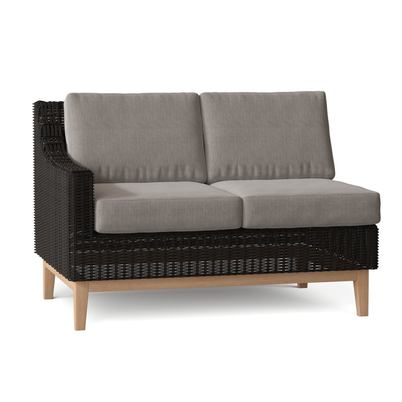 Frances Outdoor 2 - Seat Loveseat, Ash, Frances Black