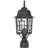 Outdoor Post Lantern Light Fixture With Clear Water Glass,  Textured Black