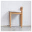 Tabouret de coiffeuse en bois massif naturel, banc de maquillage carré avec bords doux pour la chambre à coucher ou la salle à manger