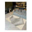 Tapis beige à motif géométrique abstrait à motif géométrique, motif d'escalier, collection South-586480265