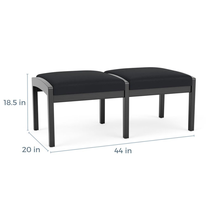 Banc en bois Lenox, Noir, Noir Modena
