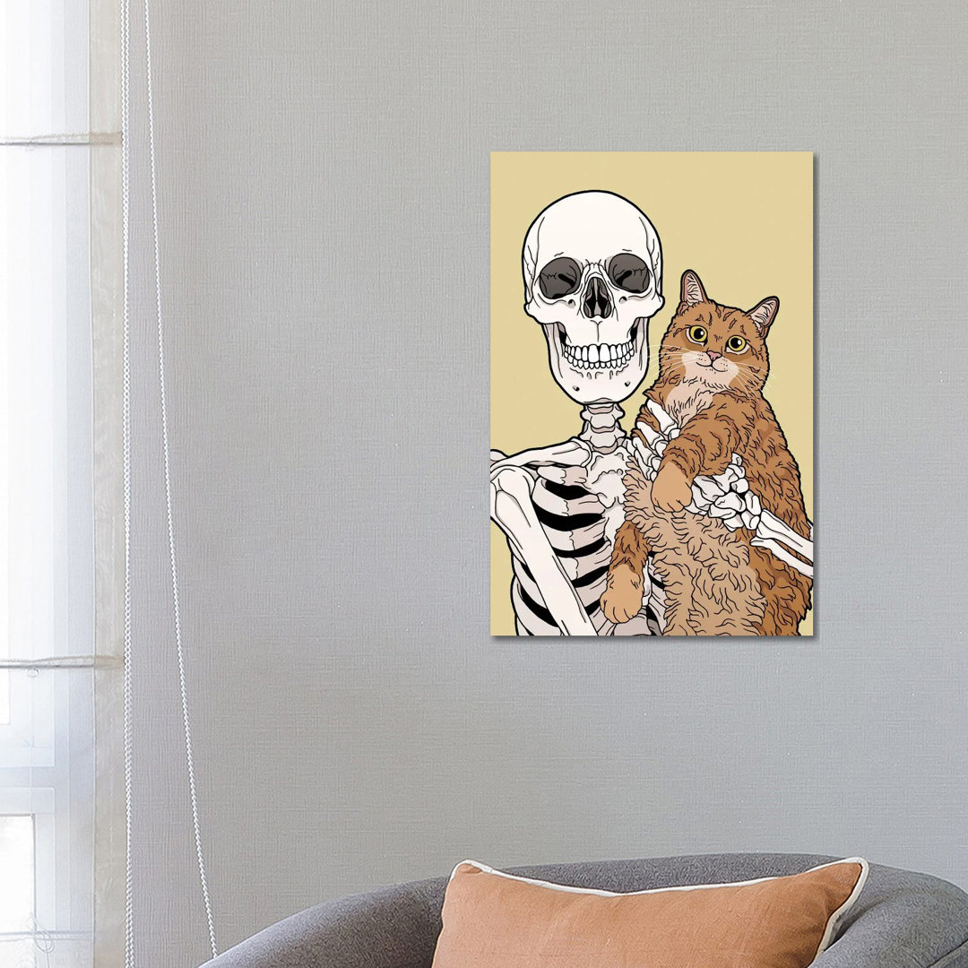 Caturday von Tiina Menzel - Galerie-verpackte Leinwand Giclée auf Leinwand