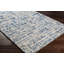 Tapis bleu abstrait touffeté à la main-934335981
