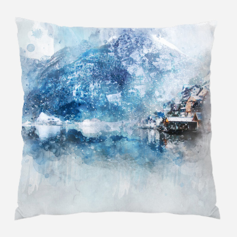 Coussin décoratif naturel Adrianna, Intérieur, Microsuède