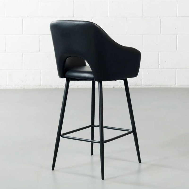Tabouret de comptoir Dobson 25,6, Noir