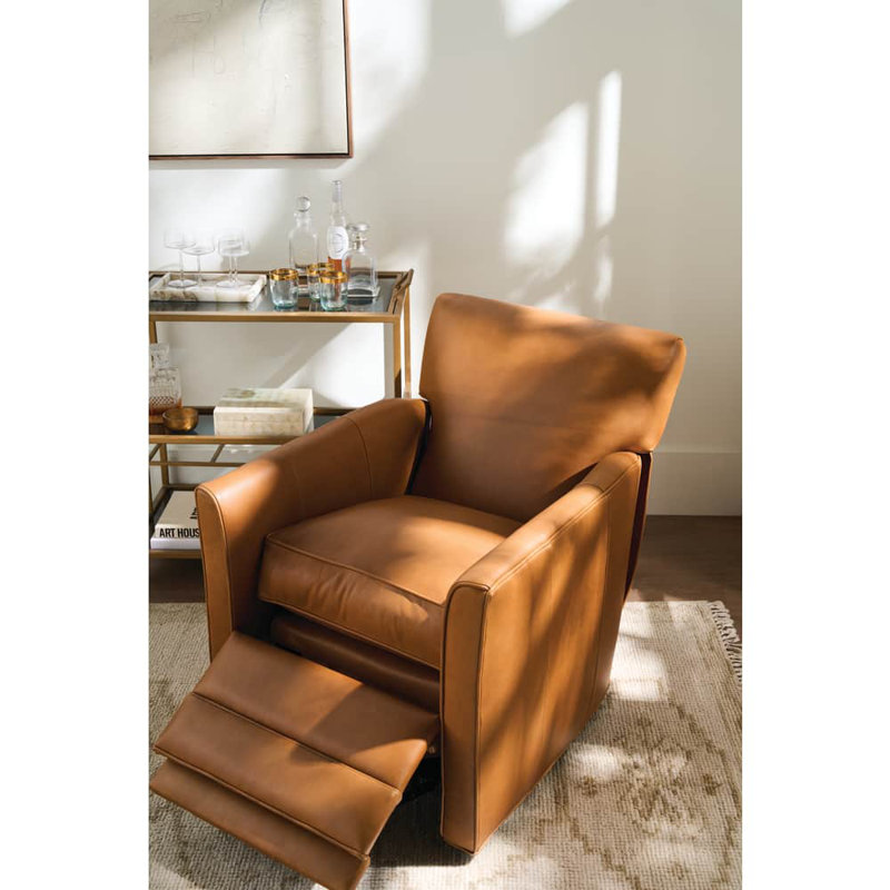 Times Square Leather Swivel Recliner