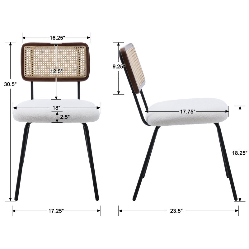 Lashounda 18.25'' H Upholstered Side Chair, White