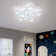 Dimmable 5-Light LED Modern Ceiling Light Fixture with Remote Control