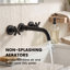 Robinet de lavabo de salle de bain mural moderne à 2 poignées en laiton massif noir mat avec ensemble de bonde-123300107-94078774-51721082
