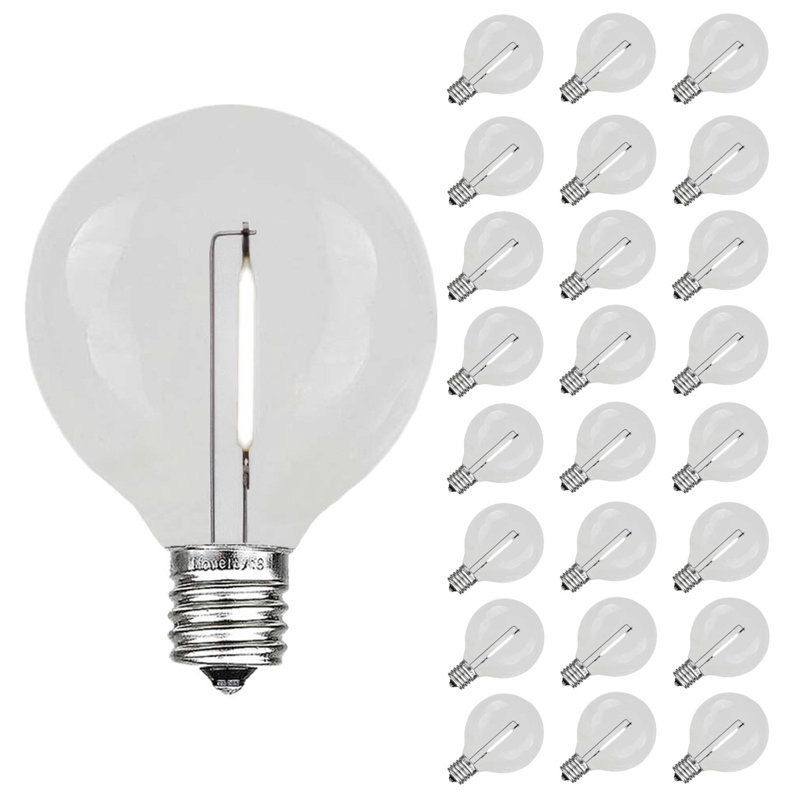 Kerstie 25 - Ampoule de rechange G40 de 2,25 po de hauteur par 1,5 po de largeur, Blanc pur