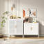 Classeur en métal blanc avec 2 portes et tablettes, construction en acier, verrouillable, convient au gymnase, haute résistance, 32,09 po de dimensions, démontable, guide de montage blanc, tablettes réglables