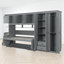 Lit escamotable simple avec bureau intégré, garde-robe et rangement-1116993320