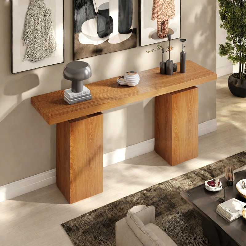 Console minimaliste de style nordique, H 31,5 po x l 62,99 po x P 13,78 po