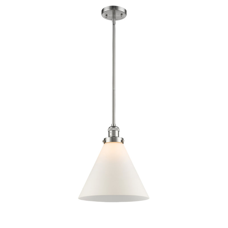 Plafonnier encastré 1 lumière 12 po Aditi Cone, Blanc mat, Ampoule non incluse, Noir mat