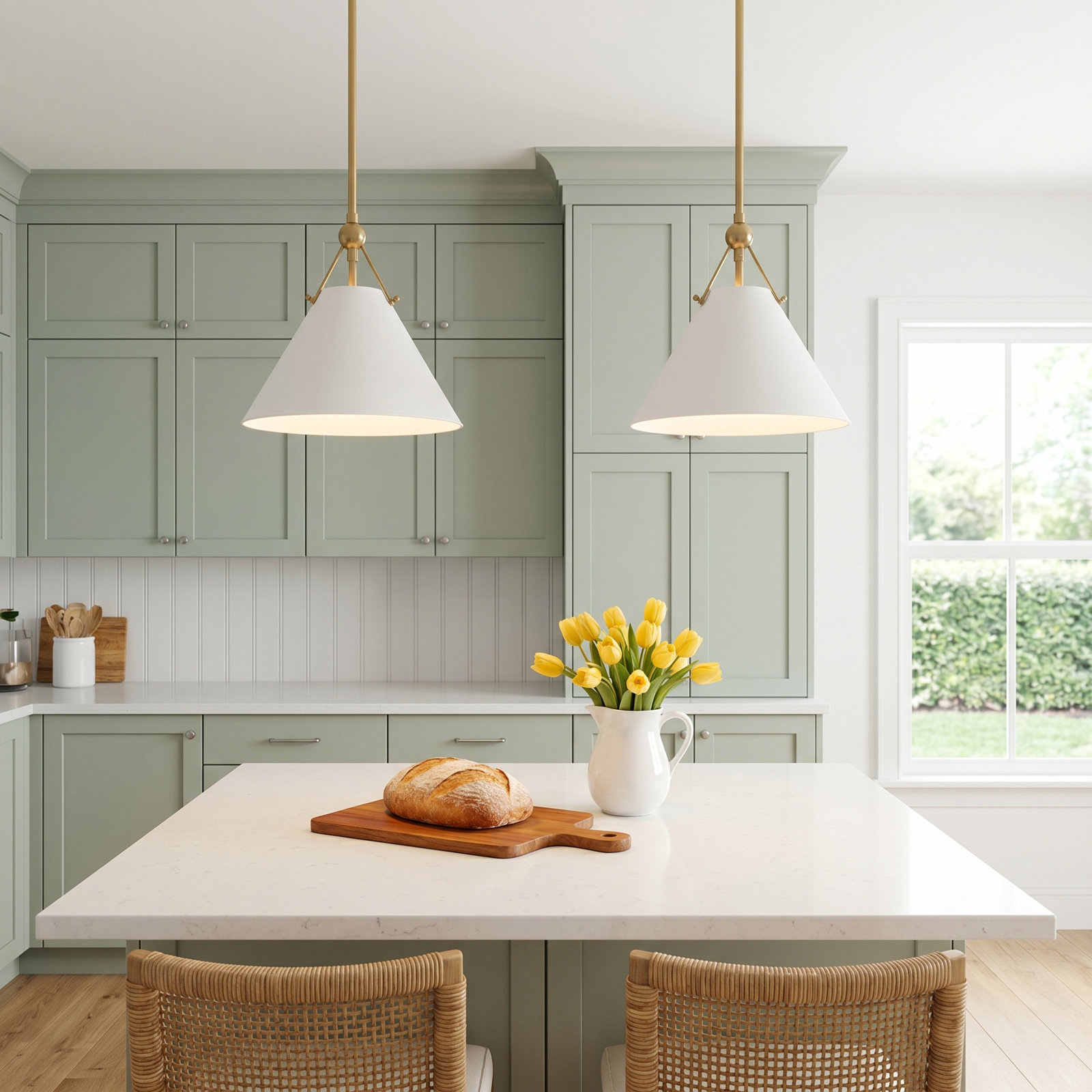 Rome Single Light Pendant, White