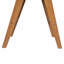 Tabouret de bar à dossier en plastique tissé crème de 27 po de hauteur - siège en tissu rembourré de mousse et structure en bois d'hévéa durable-947527971