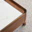 Solid wood granite slab sliding coffee table