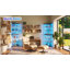 Solid Wood Corner Showcase Cabinet with RGB Lighting, Lockable Tall Curio Cabinet-338451424