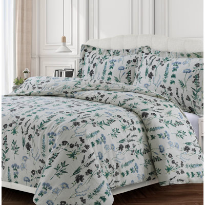 Flannel Floral Duvet Cover