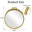 28" Round Vintage Gold Wall Mirror-1437172232