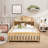 Full-Size Montessori Floor Bed With Bookcases And Blackboards-2145586109