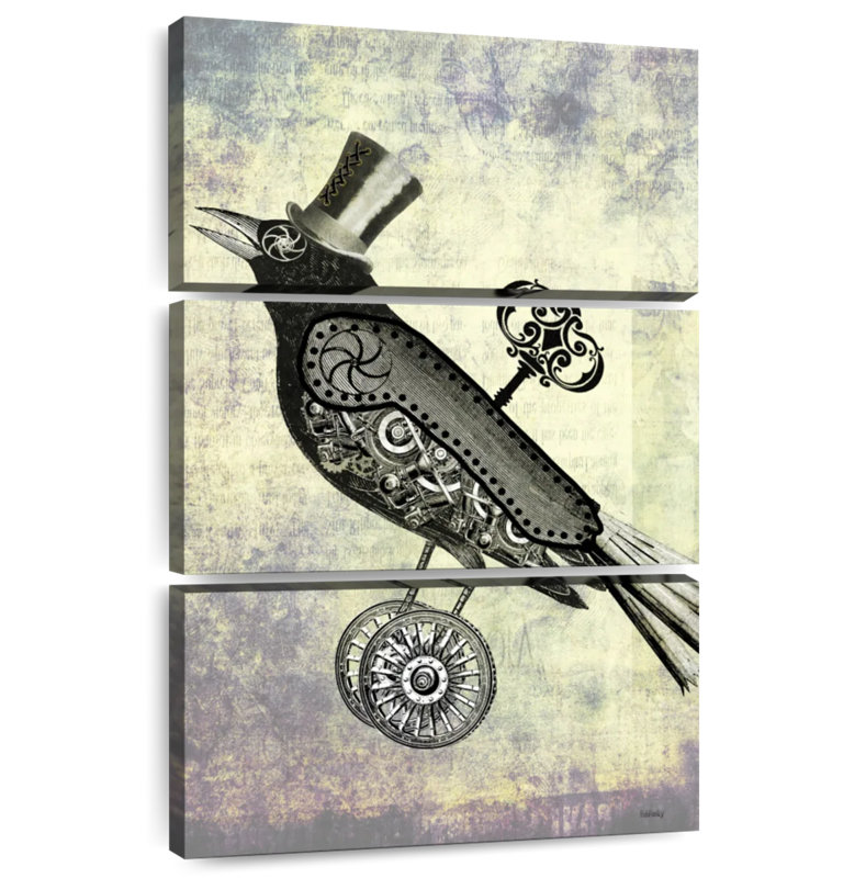 Brampt Steampunk Crow, 74" H x 48" W