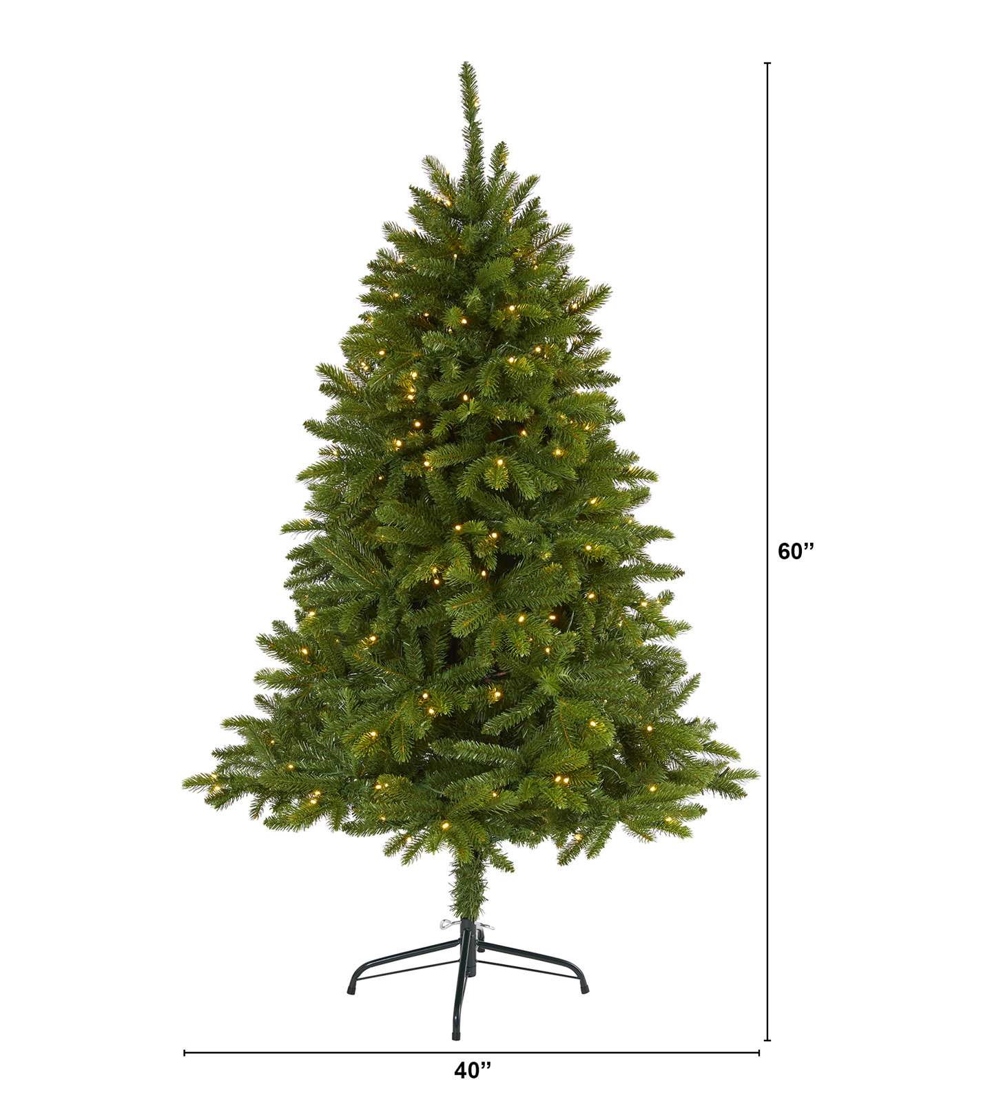 Lighted Artificial Christmas Tree, 5' H