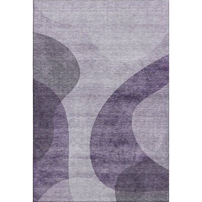 Premium Machine Washable Arnette Purple Rug