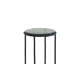 Table d'appoint hexagonale, plateau rond en verre recyclé de 12 po, structure en fer noir-118778150