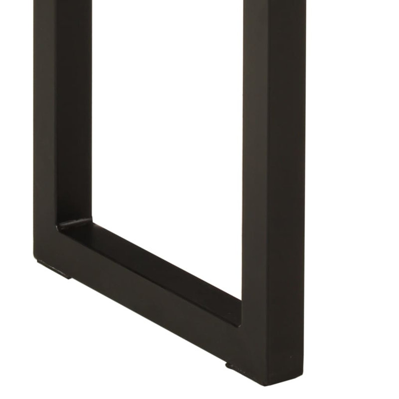 Adalis 105cm Solid Wood Top Console Table, Black