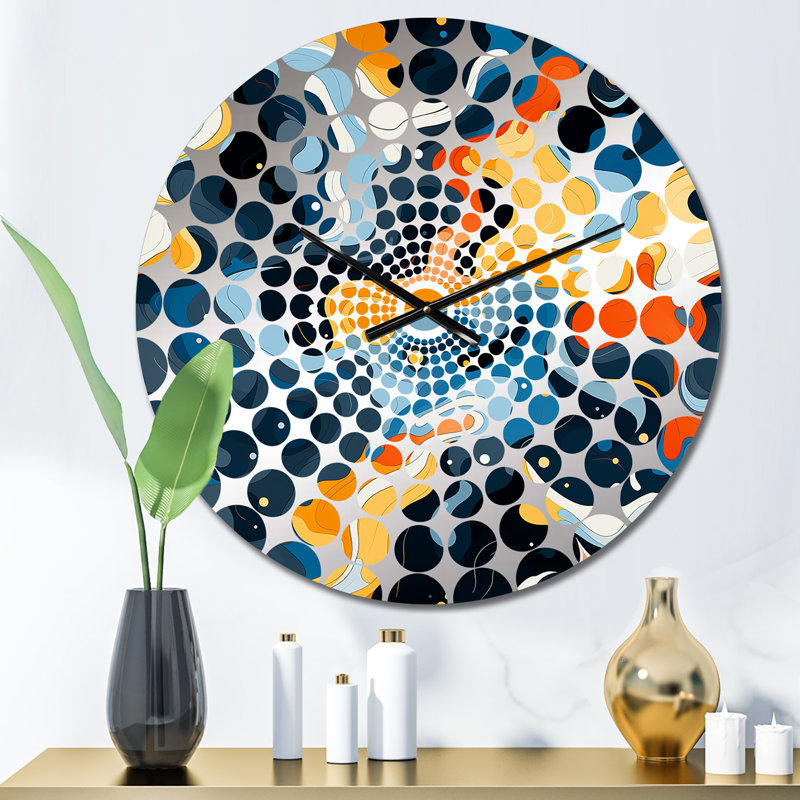 Horloge murale abstraite Celestial Harmony Cosmic Flow, Petit