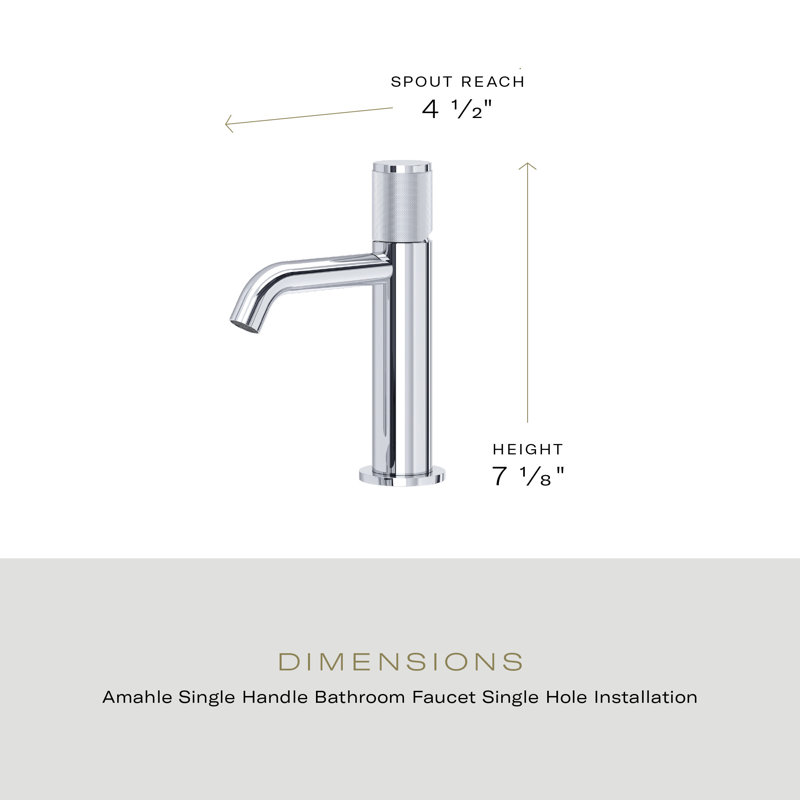 Amahle Single Handle Lavatory Faucet, Polished Chrome
