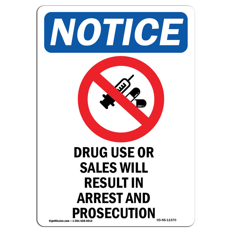 Drug Use or Sales Will Sign