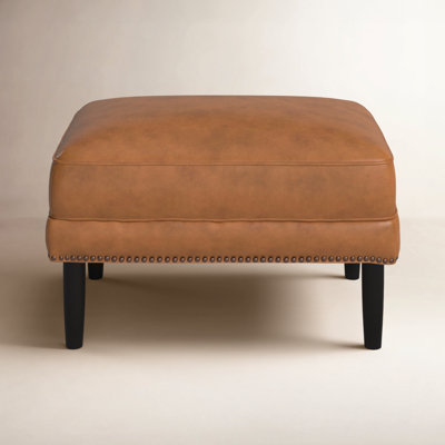 Woodford 31" Genuine Leather Ottoman