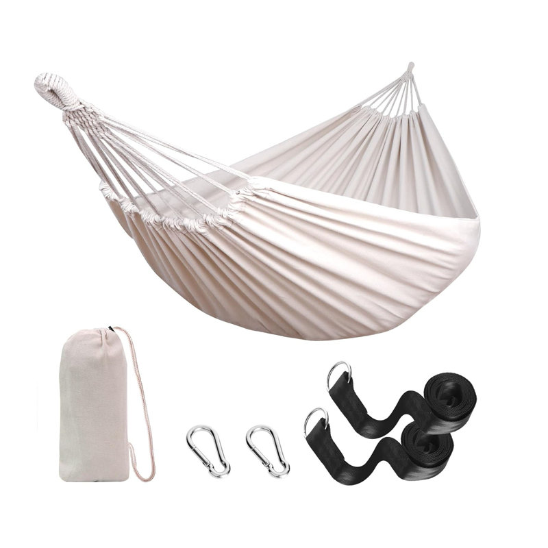 Hammock Comfortable Fabric with Tree-friendly Straps, Durable Portable Hammock with Travel Bag