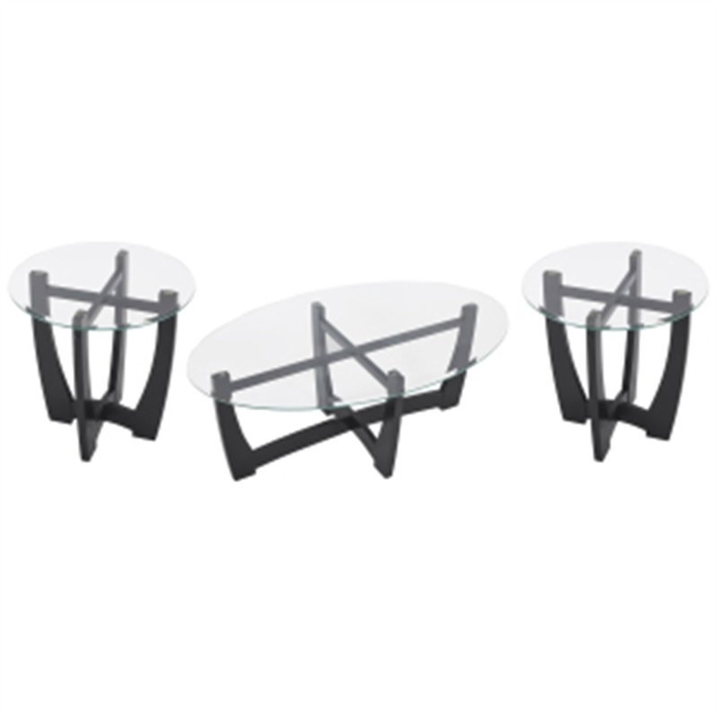 Table basse ronde 48 po ovale en verre