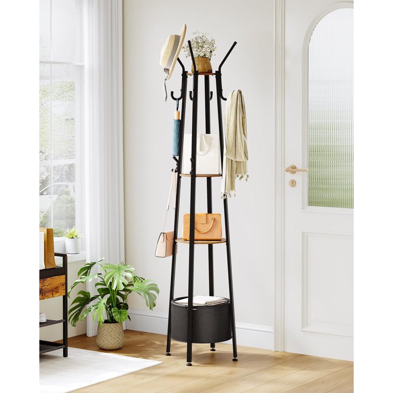 Metal Coat Rack, Black