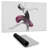 Small pink ballerina - 14.00"x24.25" Desk mat